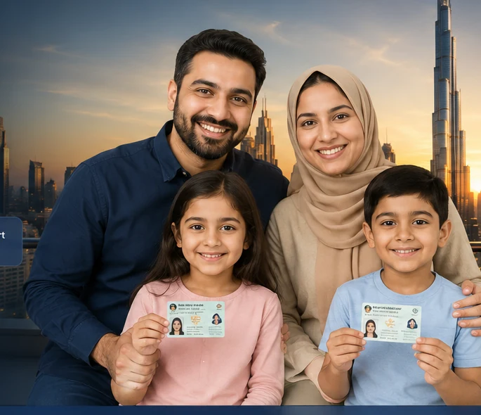 Happy family in Dubai